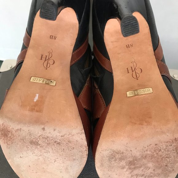 Cole Haan Black & Brown Platform Stiletto Heels - Picture 9 of 9